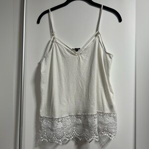 Express Ivory Lace Hem Cami